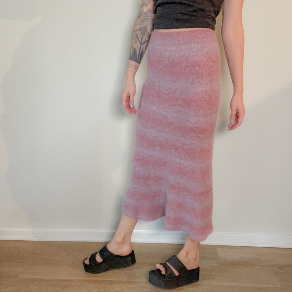 Free People Wool Maxi Skirt